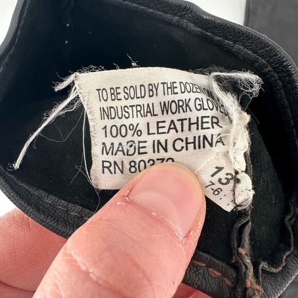 Tillman Onyx 44L Large Leather Industrial Black Top Grain Unlined TIG‎ Glove - Picture 5 of 6